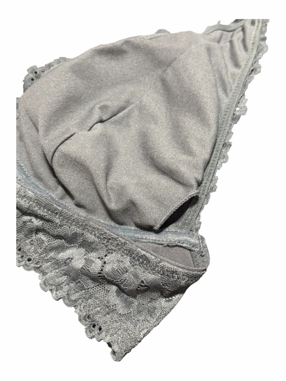 Garage Lace Halter Bralette Bra Medium Wireless Lightweight Grey Layering Piece - Picture 7 of 11